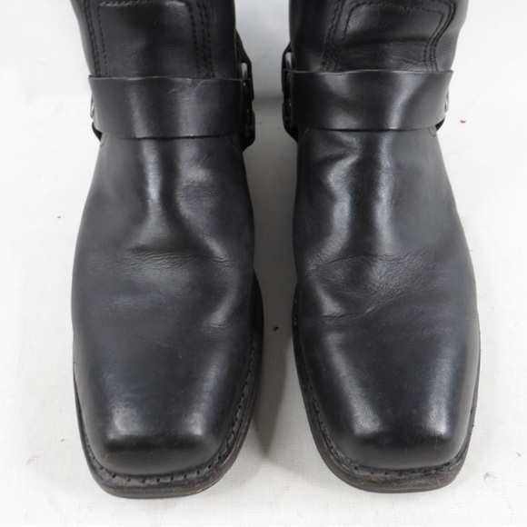 Harley Davidson Leather Steel Toe Boots & Buckle Detail Size: 12 (Men) [D319] main image 4